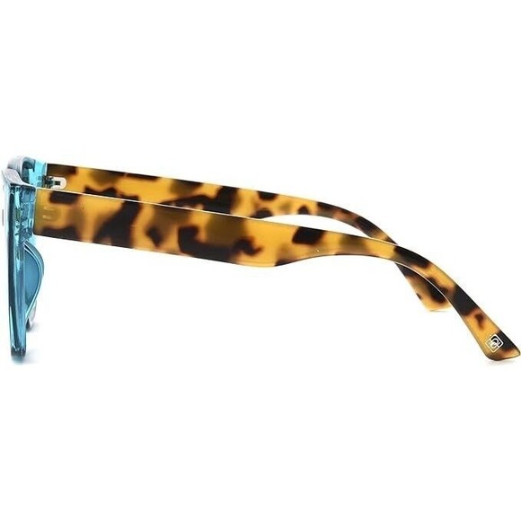 Foster Grant LONG BEACH Women's Styles for YOU Sunglasses AQUA BLUE OVERSIZED - Picture 5 of 5